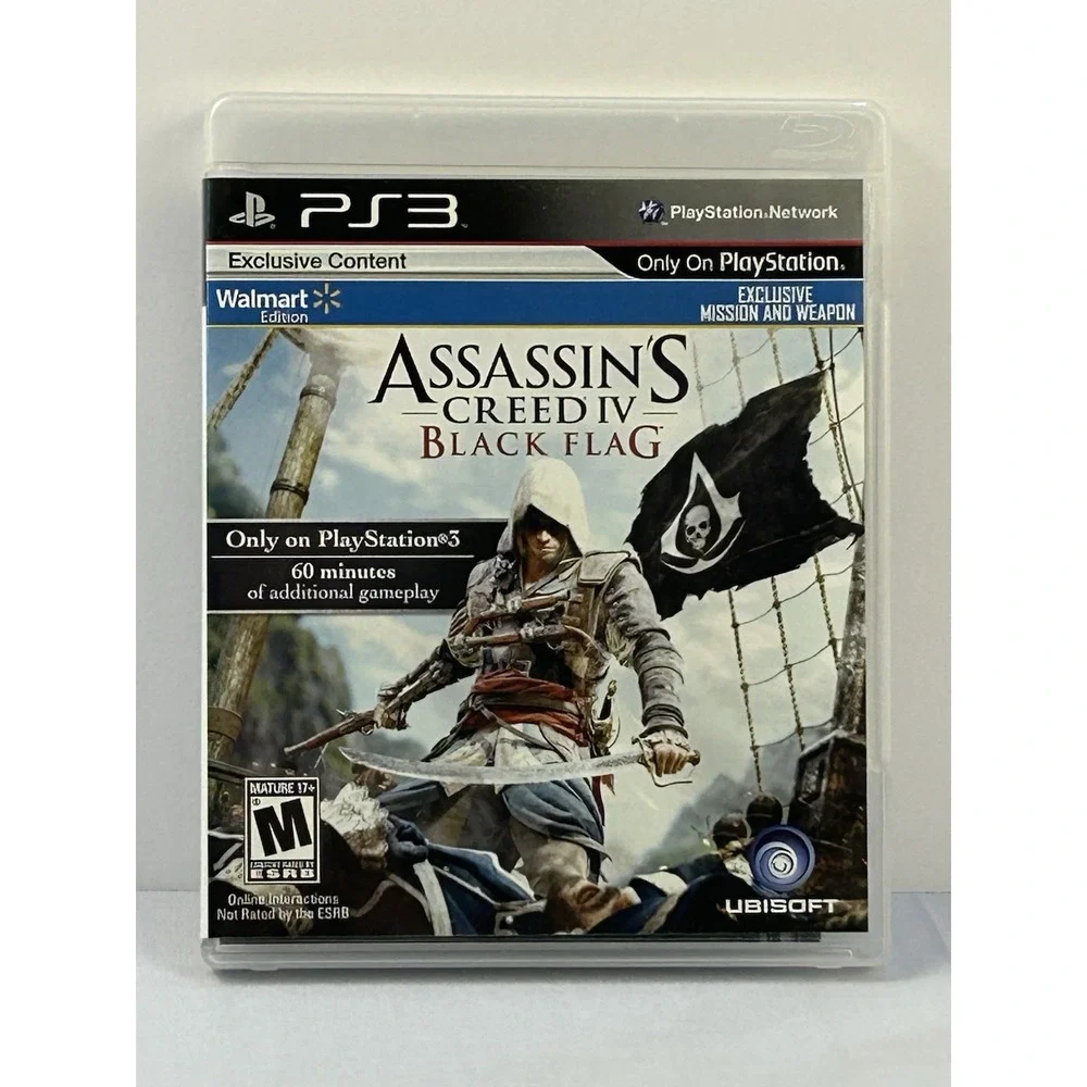 Assassin's Creed IV Black Flag PS3 Walmart Edition Untested No Manual